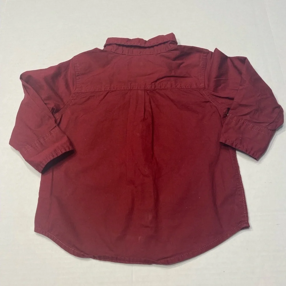 Old Navy boy button up long sleeve dress shirt size 12-18month